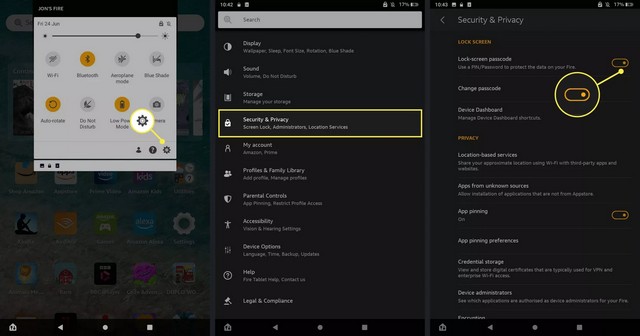 Verrouiller écran sur Amazon Fire