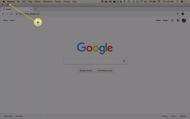 Activer le mode plein écran de Chrome dans macOS