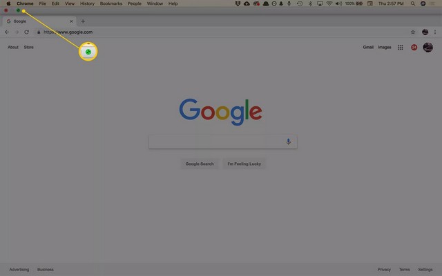 Activer le mode plein écran de Chrome dans macOS
