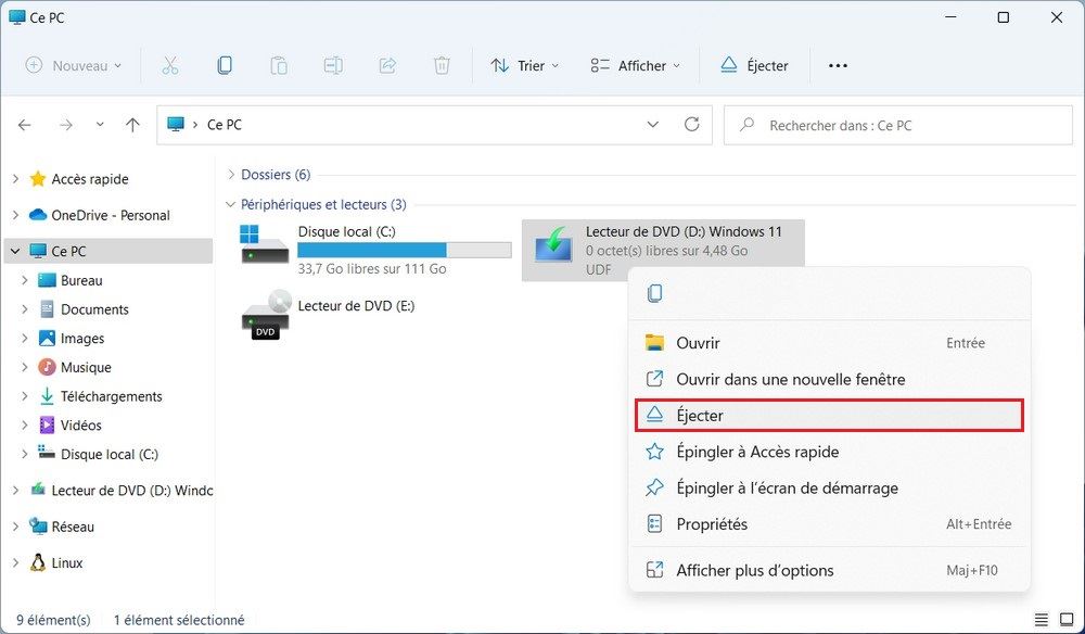 Démonter un fichier ISO sous Windows