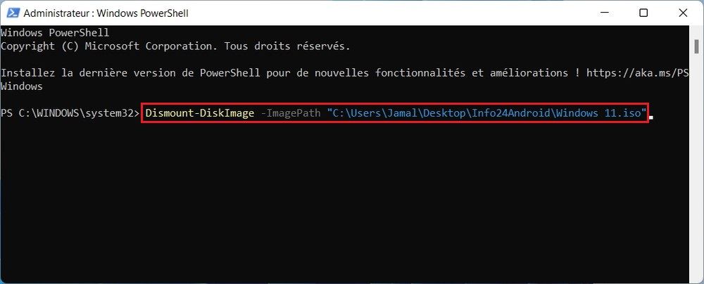 Démonter une image ISO avec PowerShell