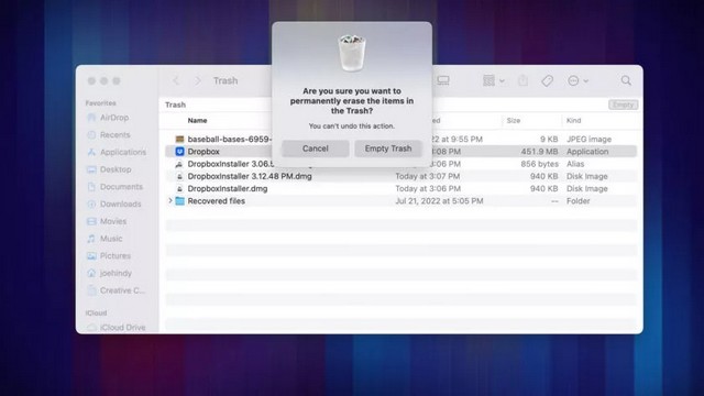 Désinstaller Dropbox de macOS