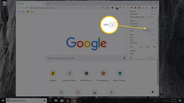 Effectuer un zoom avant et arrière dans Chrome