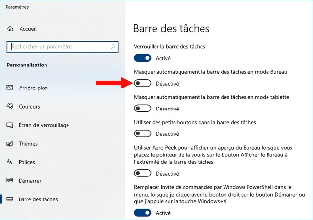 Hide Windows 10 taskbar