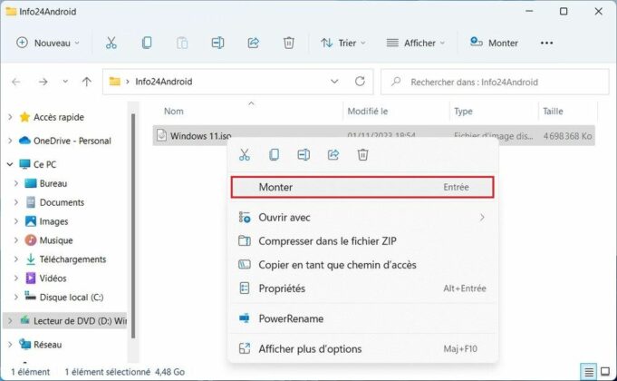 Comment monter un fichier ISO sous Windows 11, 10
