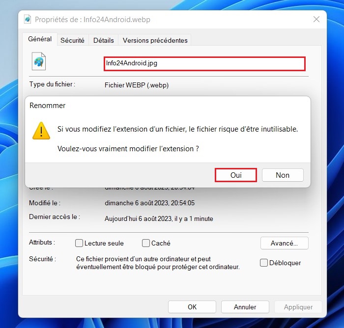 Ouvrir des images WebP