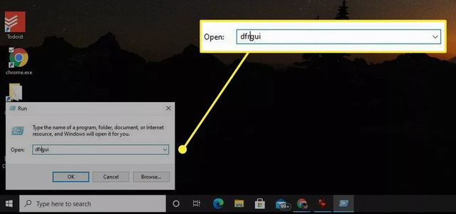 Sélectionner l'application Exécuter