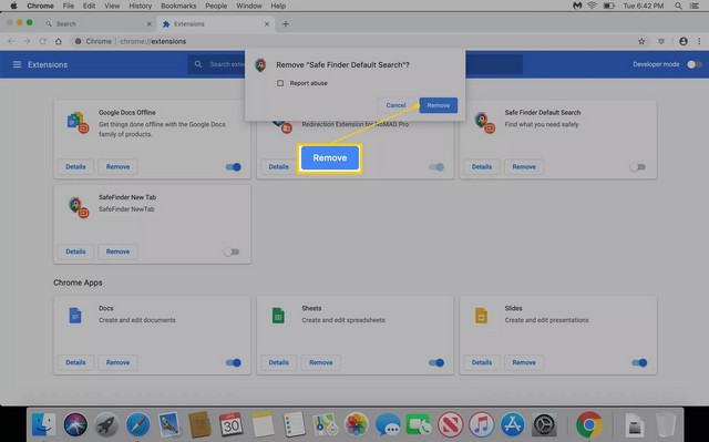 Supprimer Safe Finder de Mac
