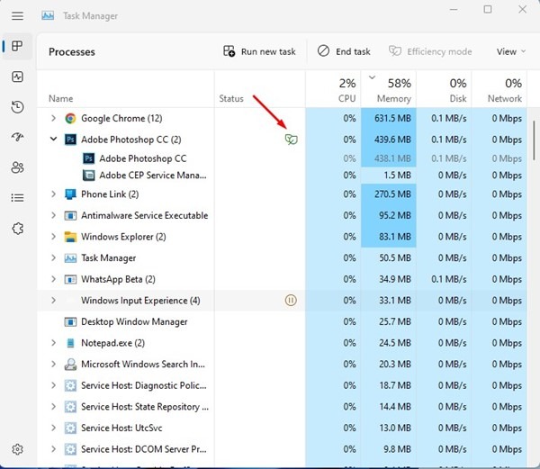 Activer le mode efficacité sur Windows 11