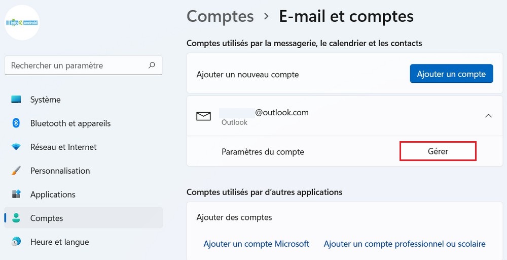 Ajouter plusieurs comptes de messagerie sous Windows 11