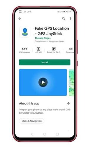 Application Fake GPS Location