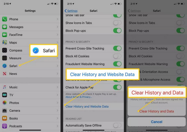 Comment vider le cache Safari sur un iPhone