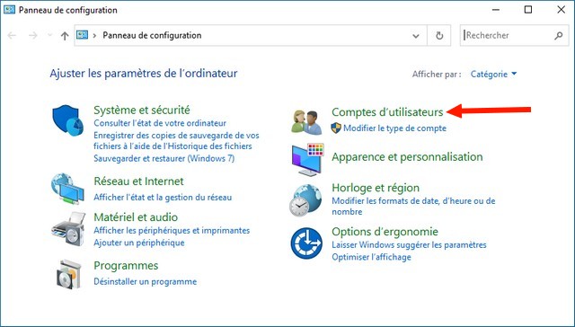 Comptes d'utilisateurs