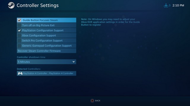 Connecter une manette PS4 à un PC Windows 10 à l'aide de Steam