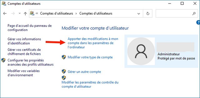 Créer un mot de passe sous Windows 10