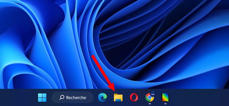 Icône de l'explorateur de fichiers dans la barre des tâches