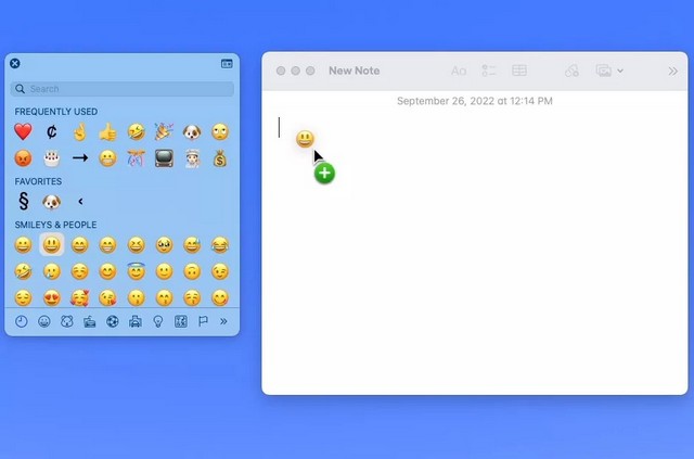 Ouvrir le clavier Emoji