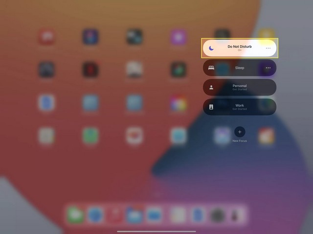 Activer Ne pas déranger sur iPad