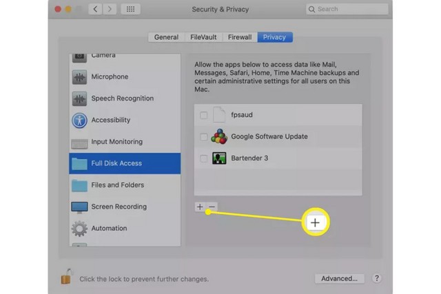 Cliquer sur le signe plus