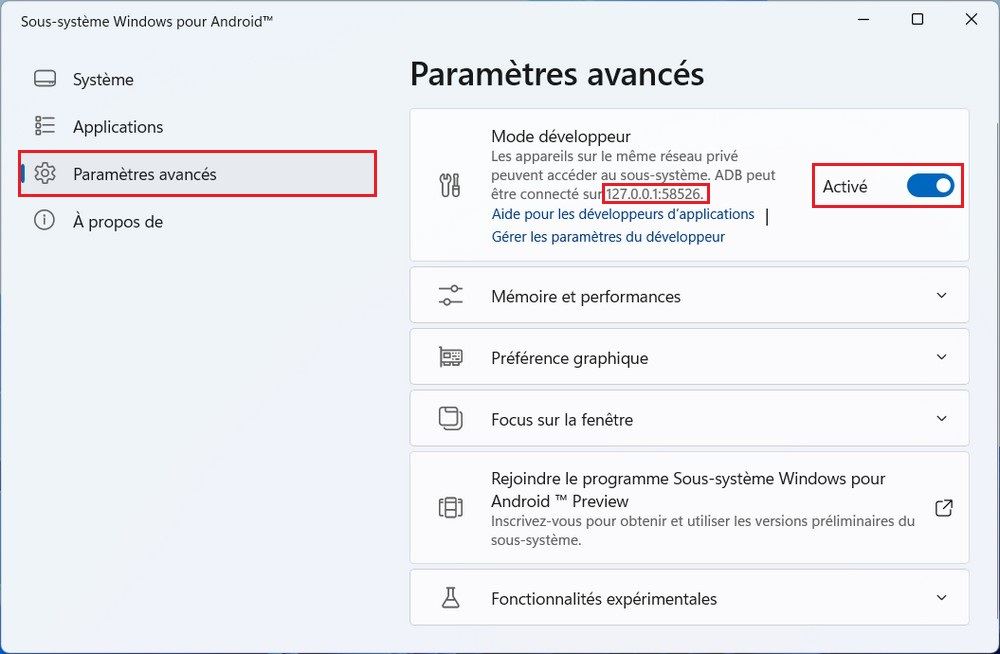 Exécuter des applications Android sur Windows 11