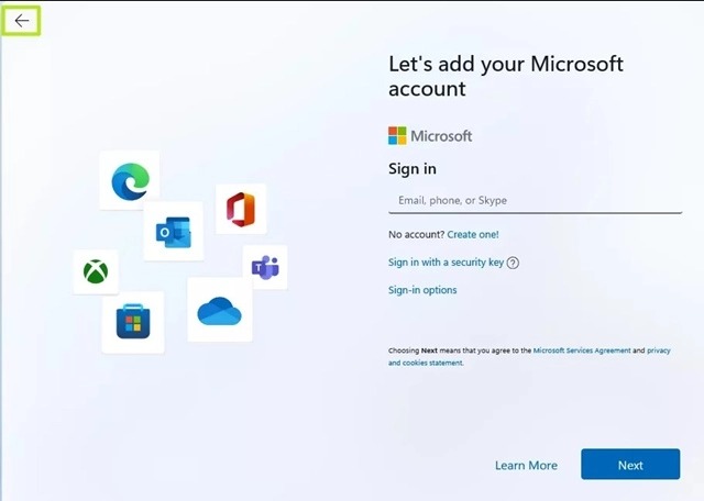 Installer Windows 11 sans compte Microsoft