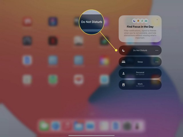 Le mode Ne pas déranger sur iPad