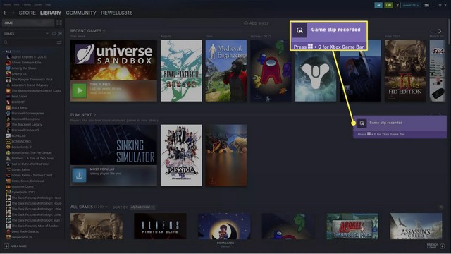Ouvrer la barre de jeu Xbox
