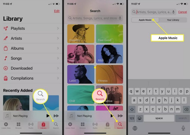 Rechercher et lire de la musique sur Apple Music