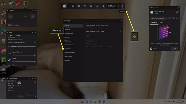 Sélectionner Capturer