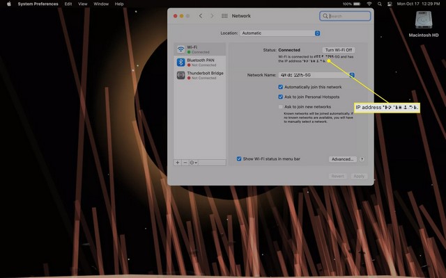 Trouver votre adresse IP privée sur un Mac