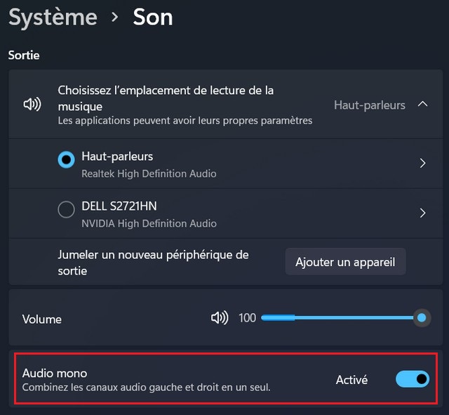 Comment activer audio mono sur Windows 11