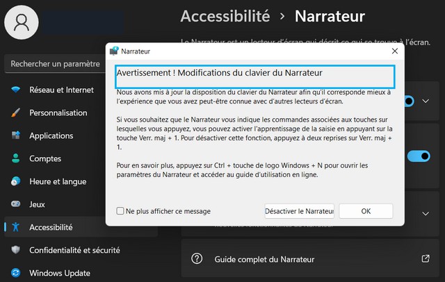 Comment activer le Narrateur sur Windows 11