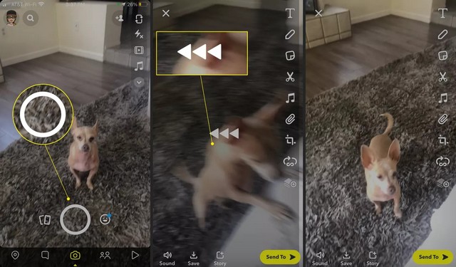How to reverse a video snapshot