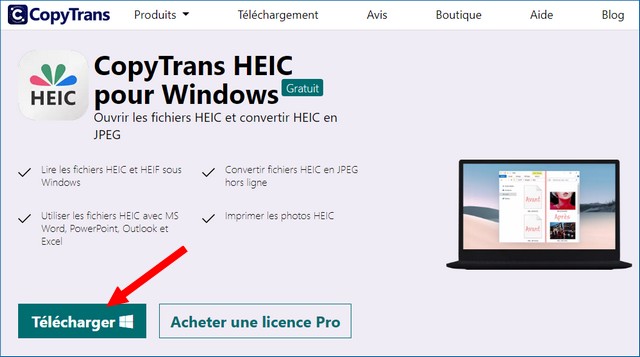 Comment ouvrir un fichier HEIC sous Windows 7