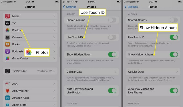 Comment verrouiller les photos cachées sur iPhone