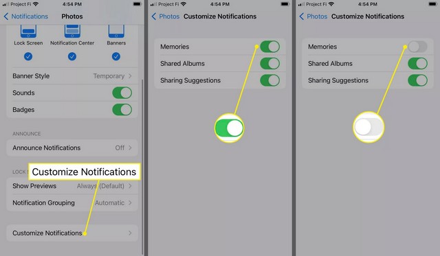 Personnaliser les notifications