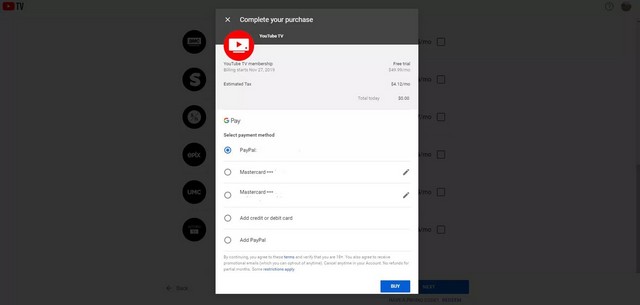 Sélectionner un mode de paiement