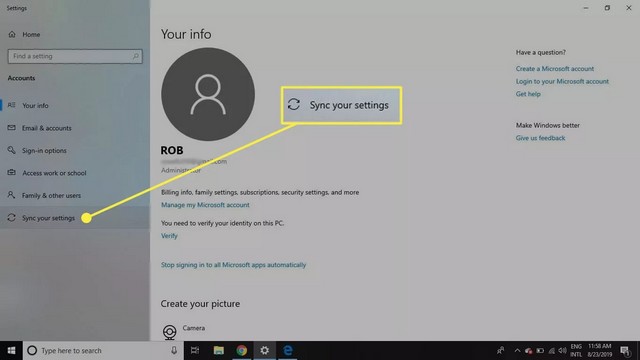 Synchroniser vos paramètres