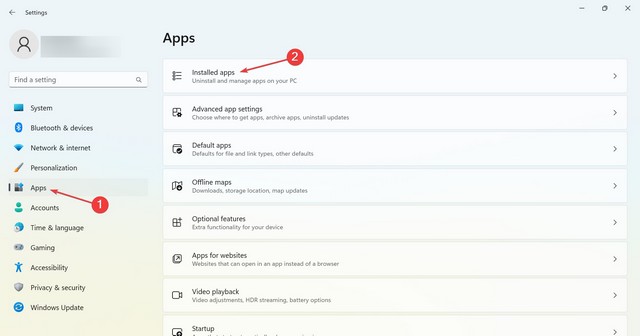 Cliquer sur Applications