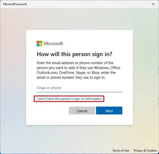 Créer un compte local sur Windows 11 