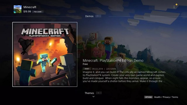 Jouer gratuitement avec une démo Minecraft