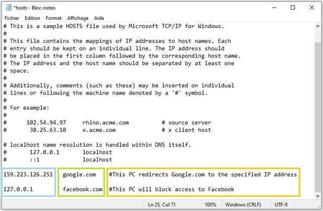 Modifier le fichier Hosts sur Windows 11