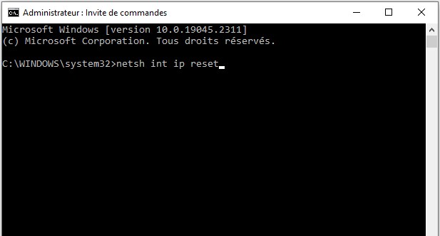 Réinitialiser TCP-IP
