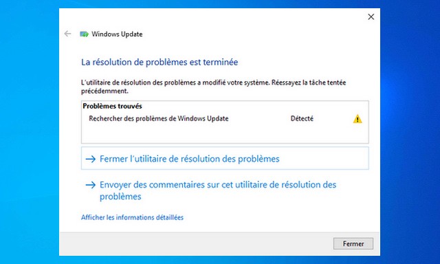 Réinitialiser les composants Windows Update sur Windows 10