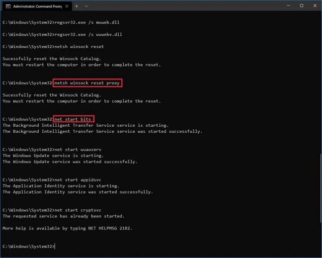 Réinitialiser les configurations réseau