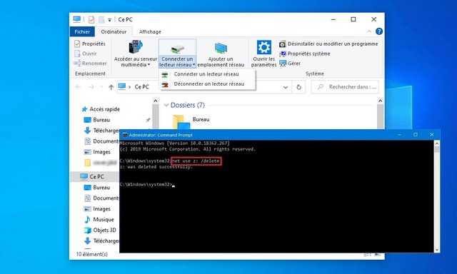 Supprimer un lecteur réseau sous Windows 10