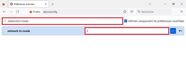 network-trr-mode sur Firefox