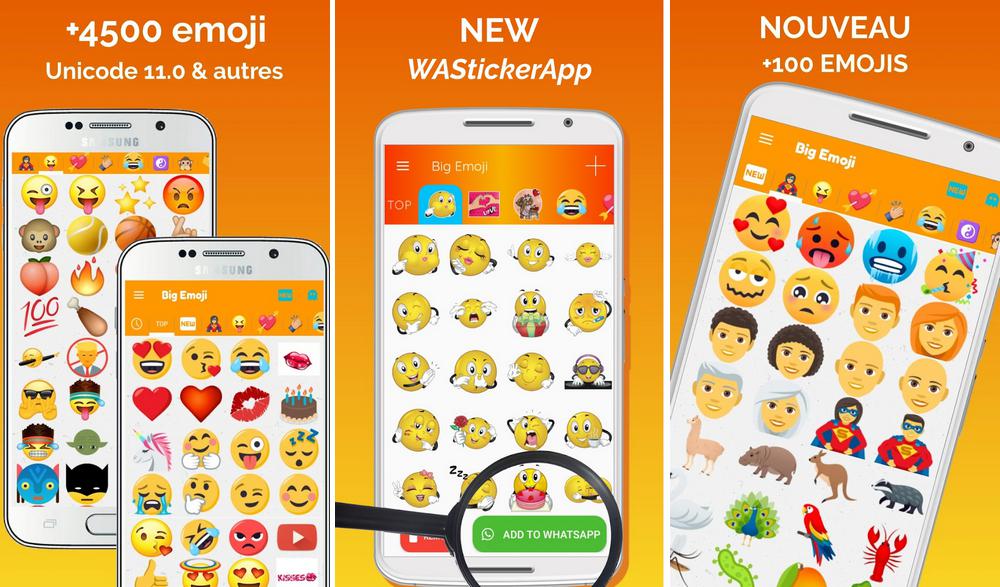 Big Emoji emojis pour WhatsApp