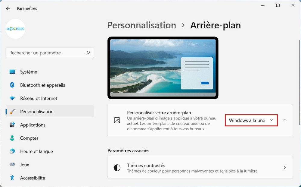 Changer les fonds d'écran avec Spotlight