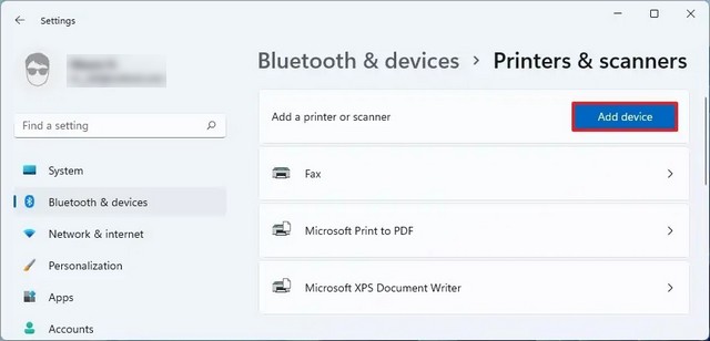 Cliquez sur Ajouter une imprimante ou un scanner